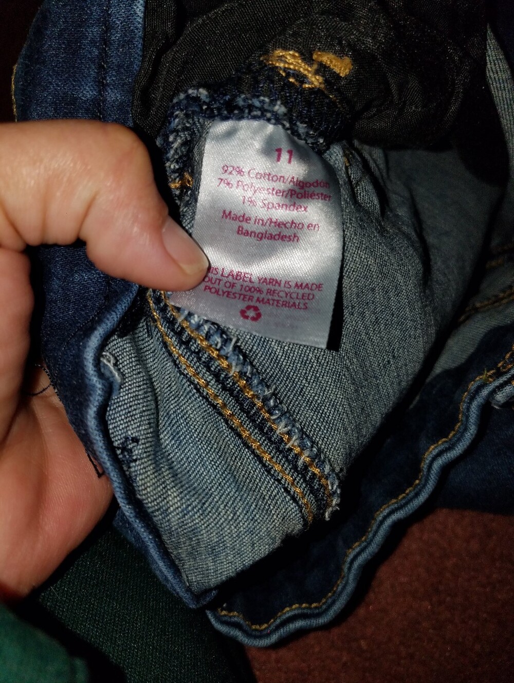 "Faux" Distressed Skinny Jeans - Picture 4 of 5